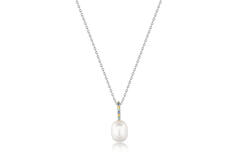  Modern Muse - Necklaces with pendant - Silver / Rhodium plated - Pearl - 50cm